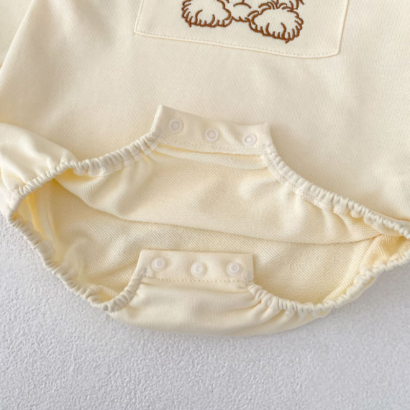 【BABY】かわいいくまさん長袖ロンパースSK093003