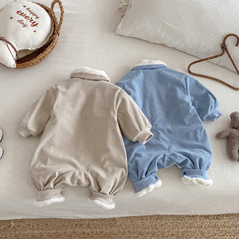 【BABY】コーデュロイ犬刺繍カバーオールSK102914