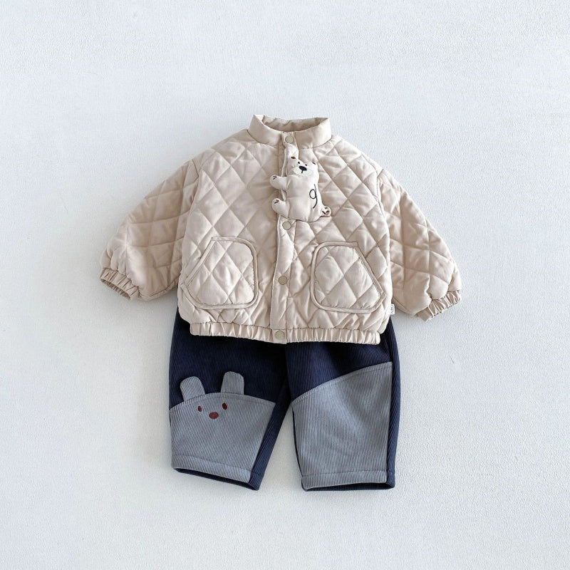 【BABY&KID】冬新作かわいいくま中綿ジャケットSK108515
