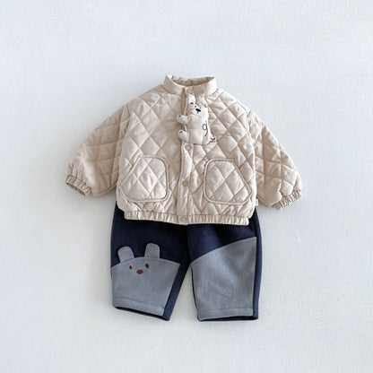 【BABY&KID】冬新作かわいいくま中綿ジャケットSK108515