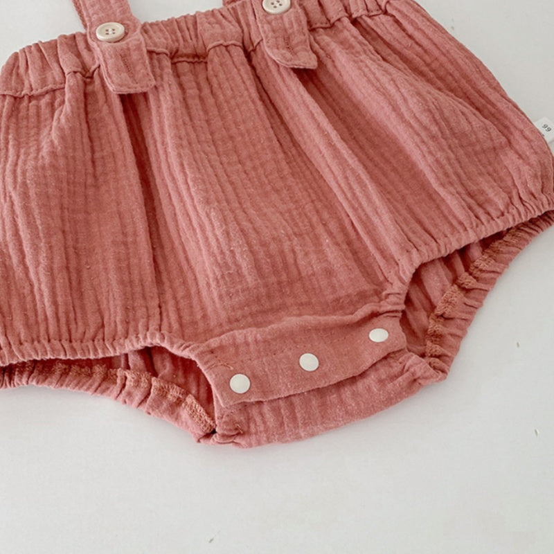 【BABY】リボン結び小花柄トップス&サロペットロンパースSK100440