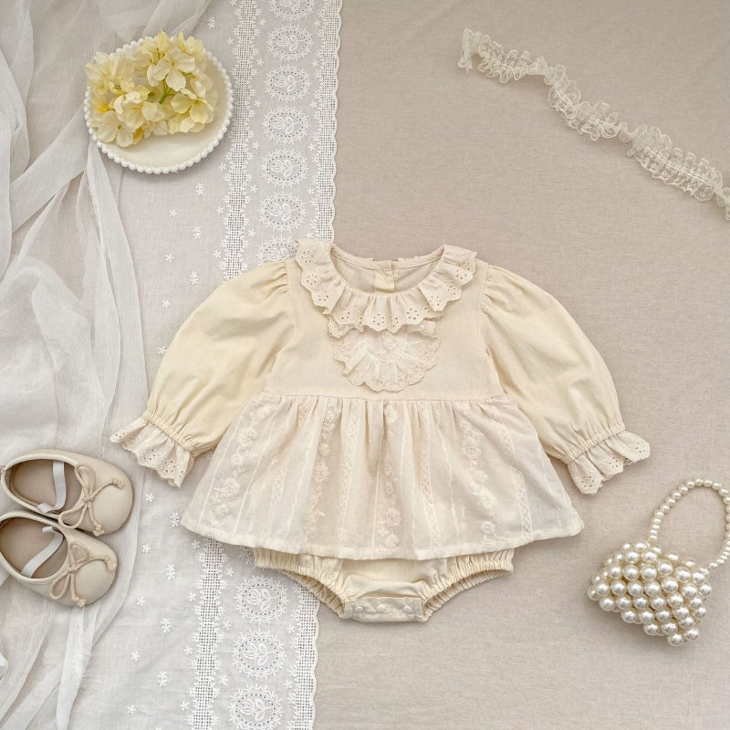 【BABY&KID】レース刺繍ロンパース、ワンピースSK107914