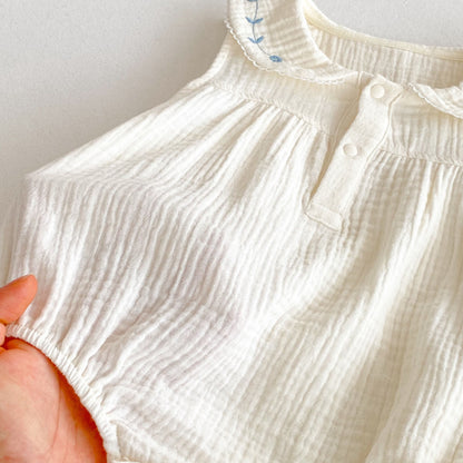 【BABY】夏新作 くま刺繍ロンパースSK092207