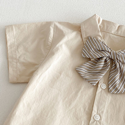 【BABY】夏新作学院風シャツセットアップSK104805