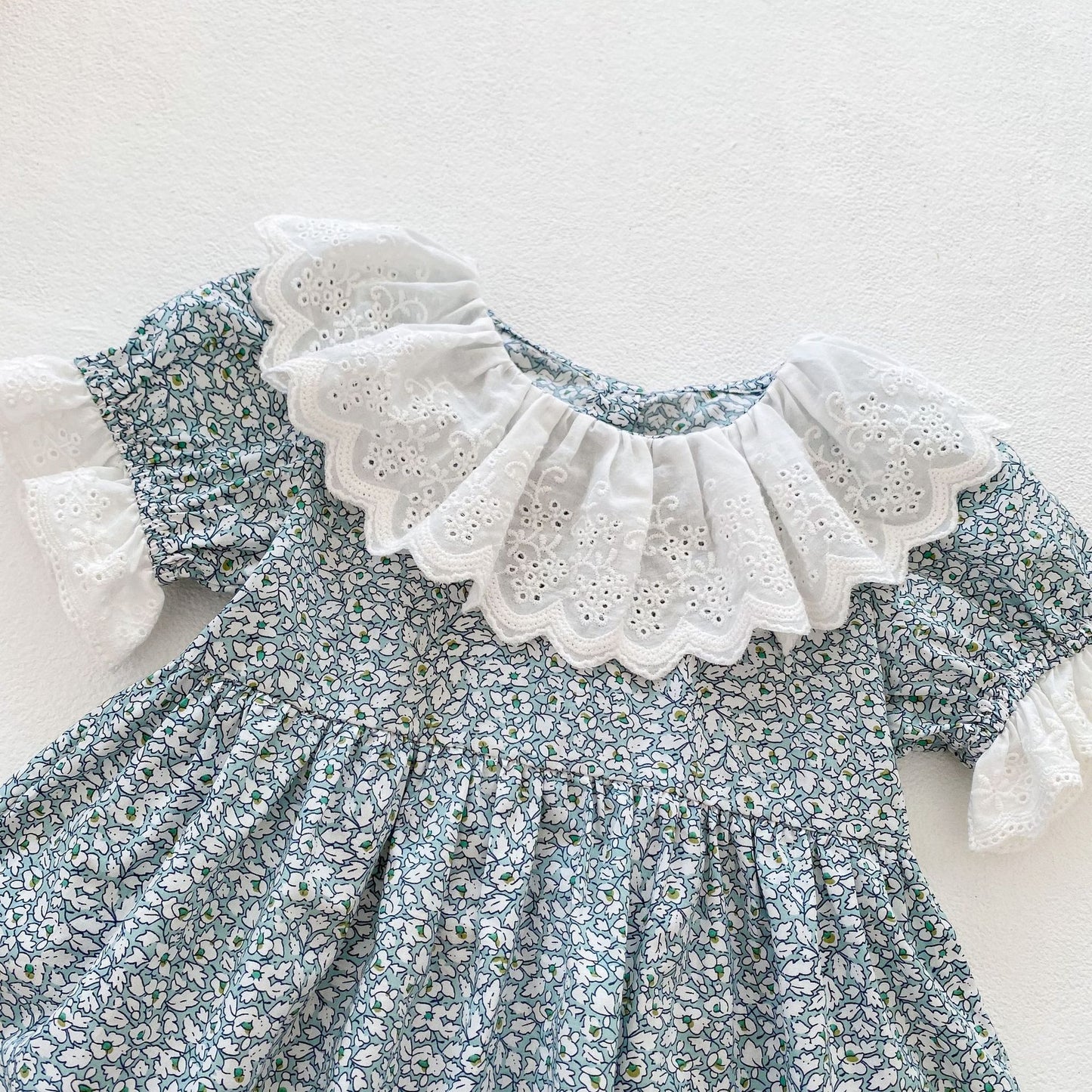 【姉妹服】夏新作 小花柄半袖ロンパース、ワンピースSK081615