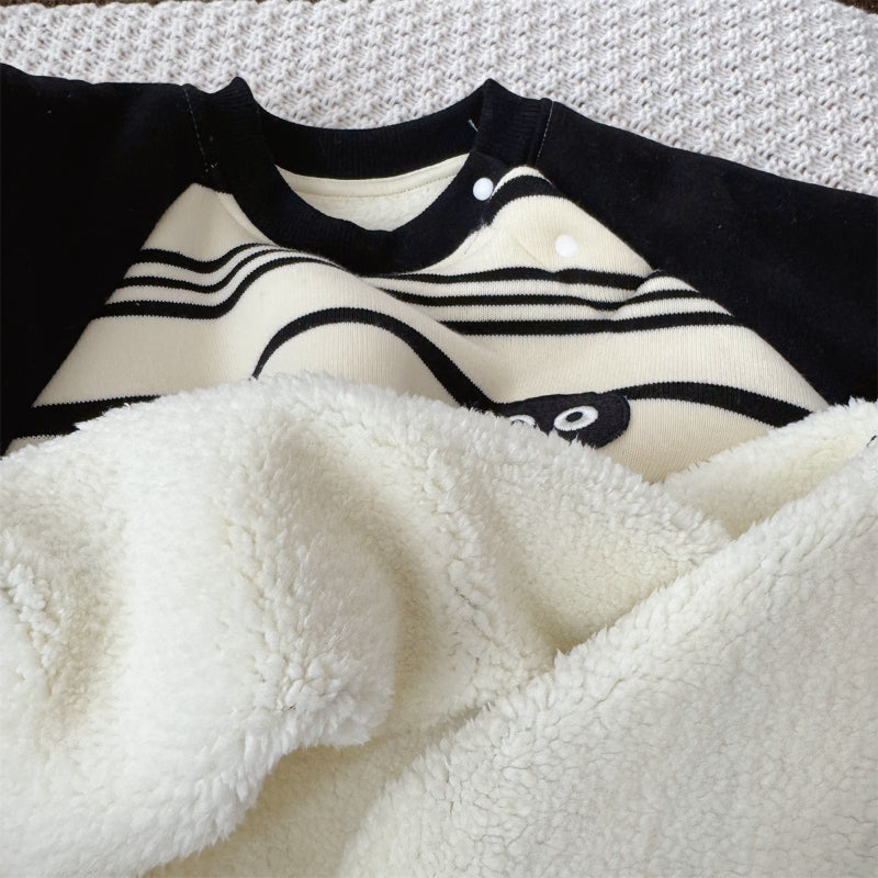 【BABY】冬新作ボーダーあったかカバーオールSK103221