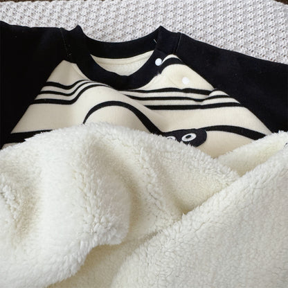 【BABY】冬新作ボーダーあったかカバーオールSK103221