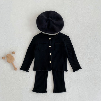 【BABY】無地シャツ&ボトムスセットアップSK031803