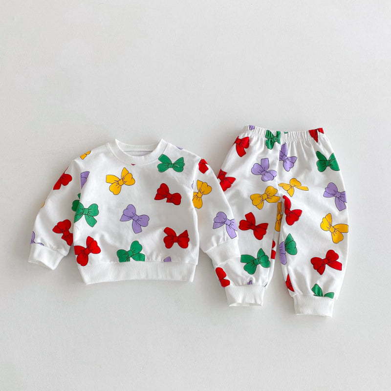 【BABY&KID】蝶結びプリントセットアップSK092928
