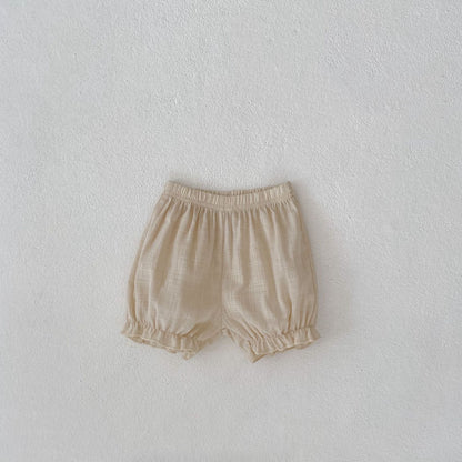 【BABY】夏新作 フリルキャミ＆無地ショートパンツセットアップSK071918