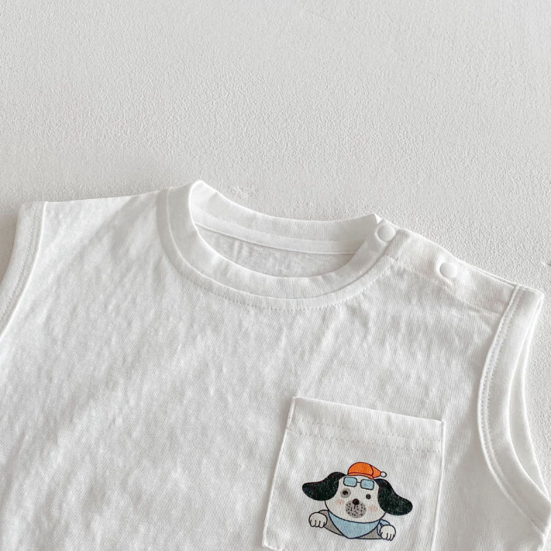 【BABY&KID】夏新作 ドッグポケットTシャツ、フルプリントショーツSK080609