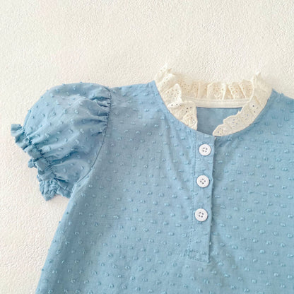 【BABY】夏新作 パフスリーブＴシャツ＆ショートパンツSK090319