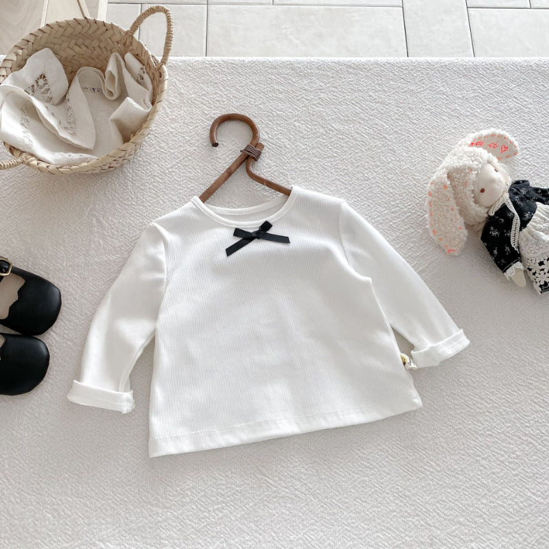 【BABY】韓国風蝶結び長袖TシャツSK100323