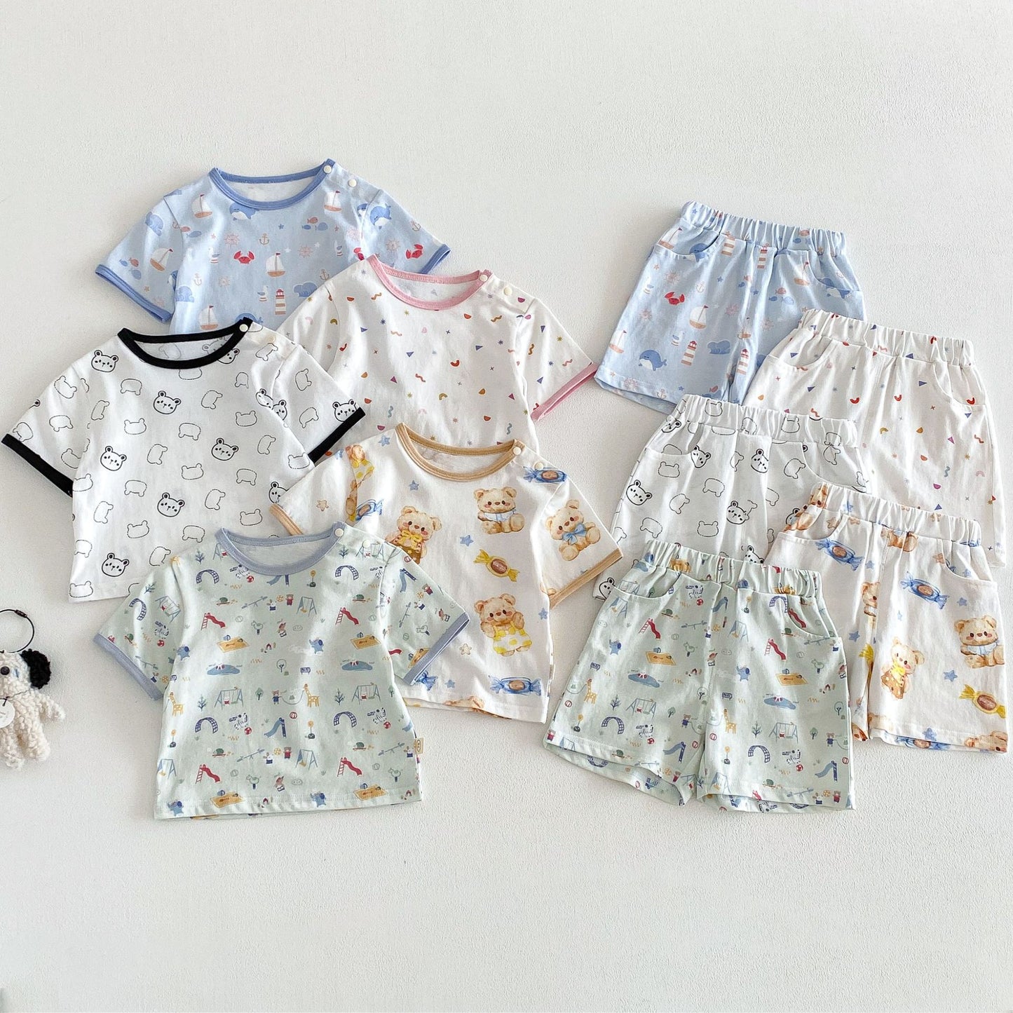 【BABY&KID】夏新作 総柄セットアップSK105115