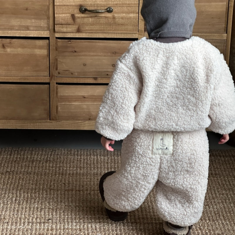 【BABY&KID】冬新作韓国風くまさん、ライオンあったかセットアップSK103128