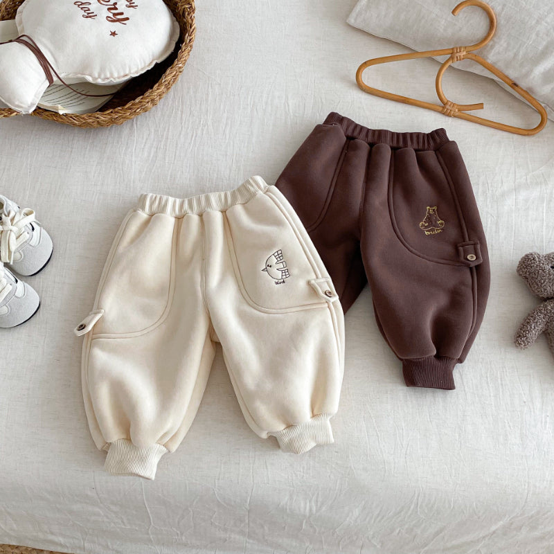 【BABY&KID】冬新作とりさん刺繍あったかパンツSK103023