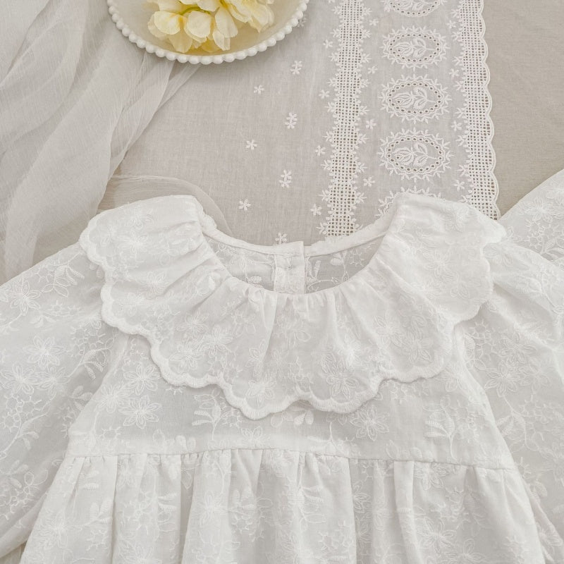 【BABY&KID】ラウンドネック刺繍ロンパース、ワンピースSK107920