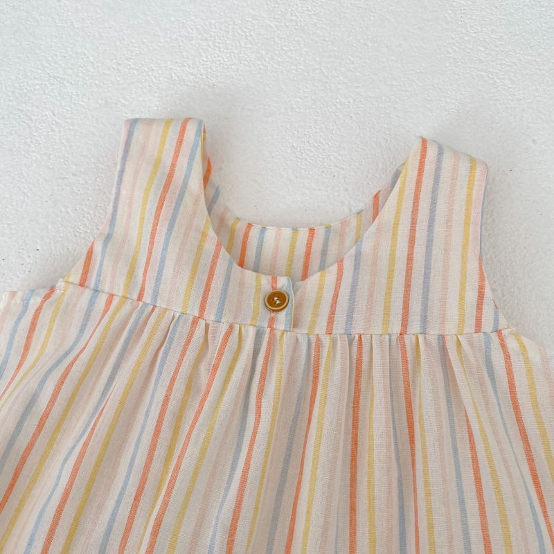 【BABY&KID】夏新作 カラフルストライプセットアップSK104925