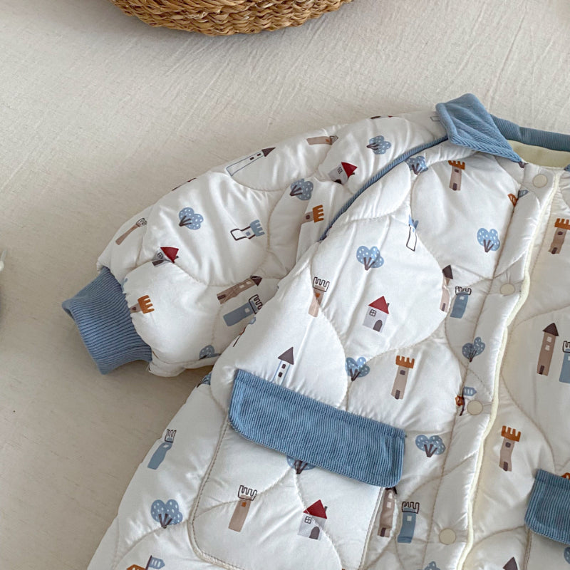 【BABY】総柄プリントカバーオールSK102930