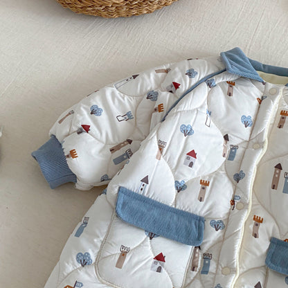 【BABY】総柄プリントカバーオールSK102930