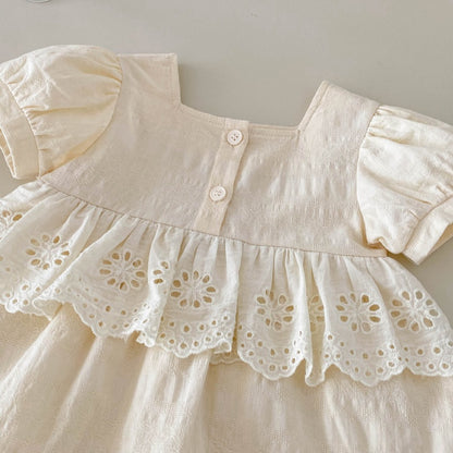【BABY&KID】夏新作 刺繍花辺ワンピースSK071929