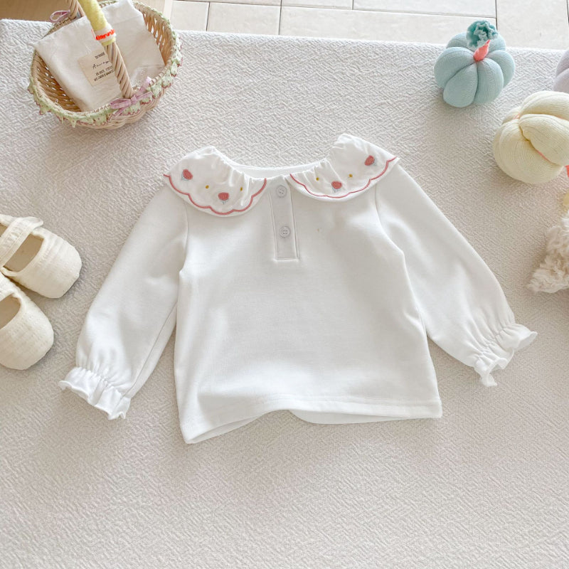 【BABY】襟付き刺繍長袖TシャツSK092314