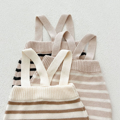 【BABY】ボーダーニットサロペットSK100324