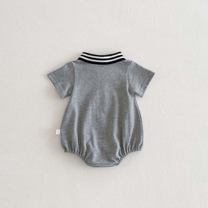 【BABY】夏新作 POLO刺繍ネクタイロンパースSK062718