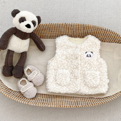 【BABY&KID】冬新作カートゥーン裏起毛ベストSK102732