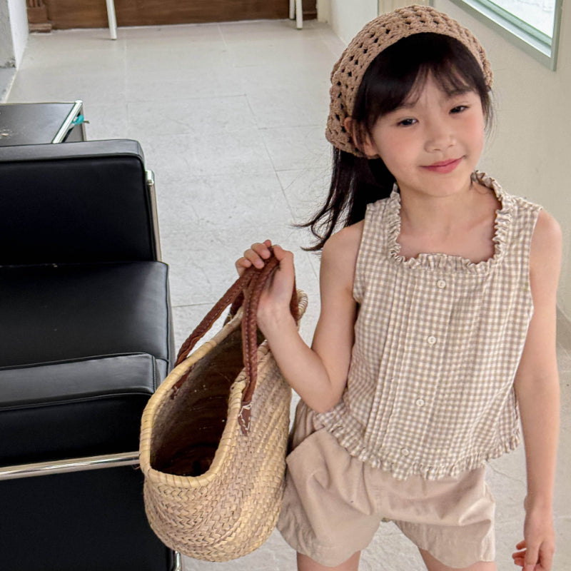 【BABY&KID】夏新作 韓国風ノースリーブシャツSK091612
