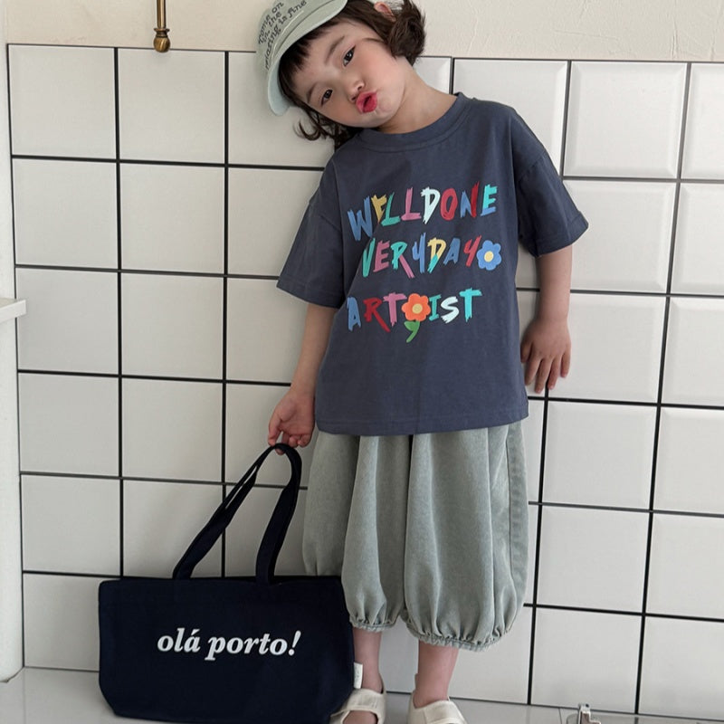 【BABY&KID】夏新作 レタード半袖TシャツSK080514