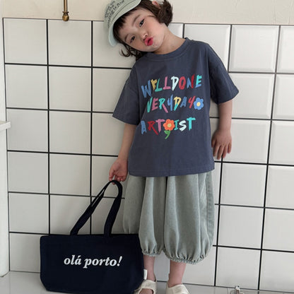 【BABY&KID】夏新作 レタード半袖TシャツSK080514