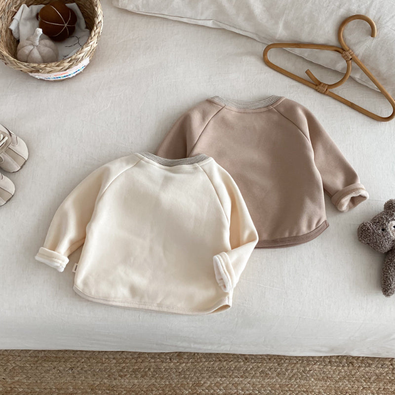 【BABY&KID】冬新作おうち刺繍裏起毛スウェットSK102516