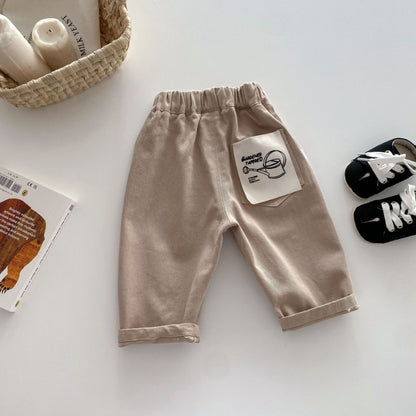 【BABY&KID】ワッペンカジュアルパンツSK100315