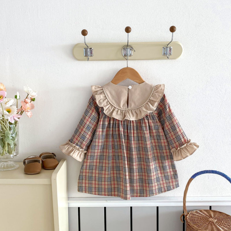 【BABY&KID】チェックくまさんワンピースSK011003