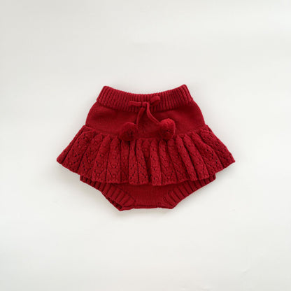 【BABY】手編みボールラウンドネックニットセットアップSK102418