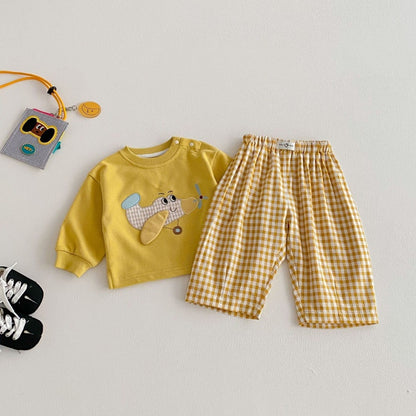 【BABY&KID】韓国風チェックストレートパンツSK104120