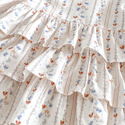 【BABY&KID】小花柄ワンピース、パフスリーブジャケットSK107211