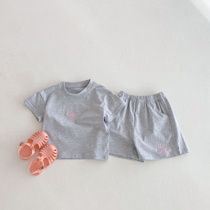 【BABY&KID】夏新作 ロゴ刺繍セットアップSK091214