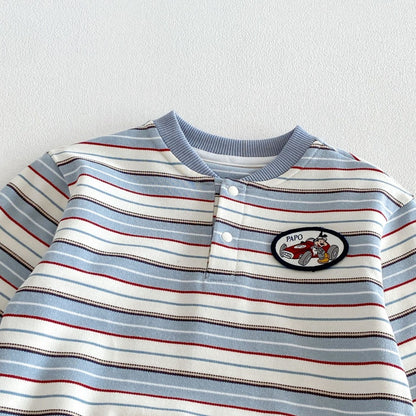 【BABY&KID】ボーダーワッペン長袖TシャツSK106607