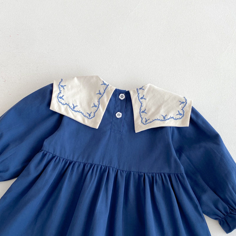 【BABY&KID】レースラペル刺繍ワンピースSK011018