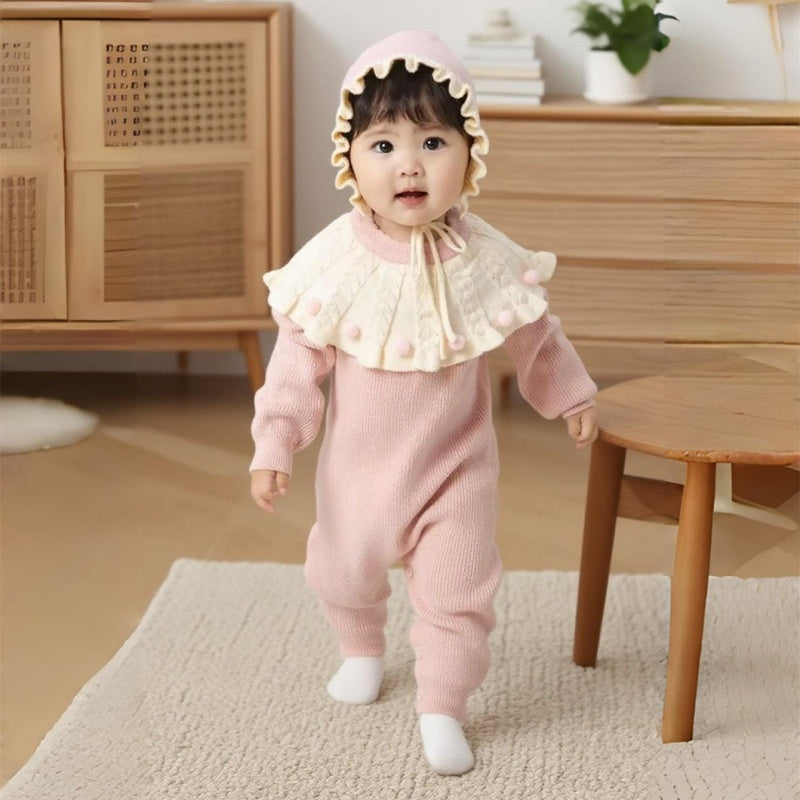 【BABY】フリルニットカバーオールSK106703