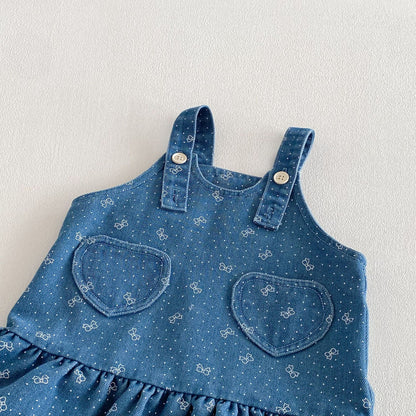 【BABY&KID】 総柄リボンプリントワンピースSK103508