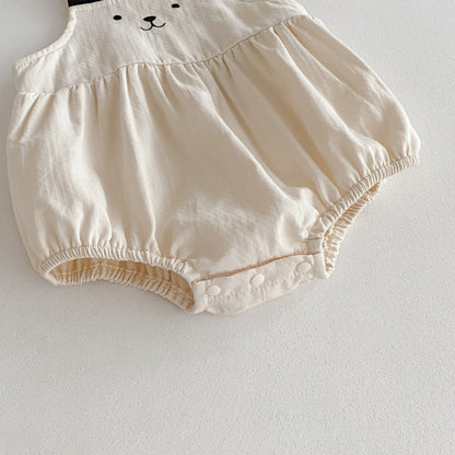 【BABY】くまロンパース、パフスリーブトップスSK092534