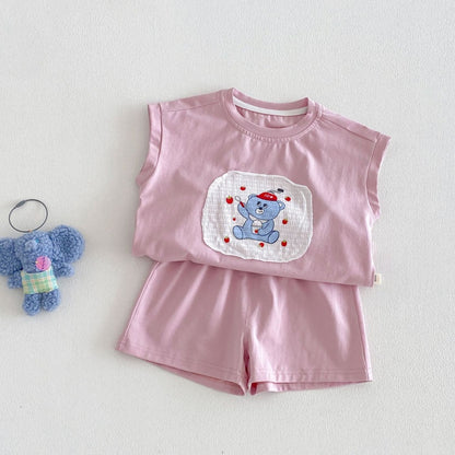 【BABY&KID】夏新作ワッペンセットアップSK105517