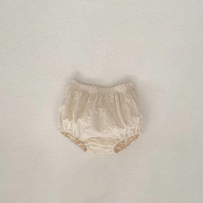 【BABY】夏新作 刺繍トップス＆リボンショートパンツセットアップSK071913