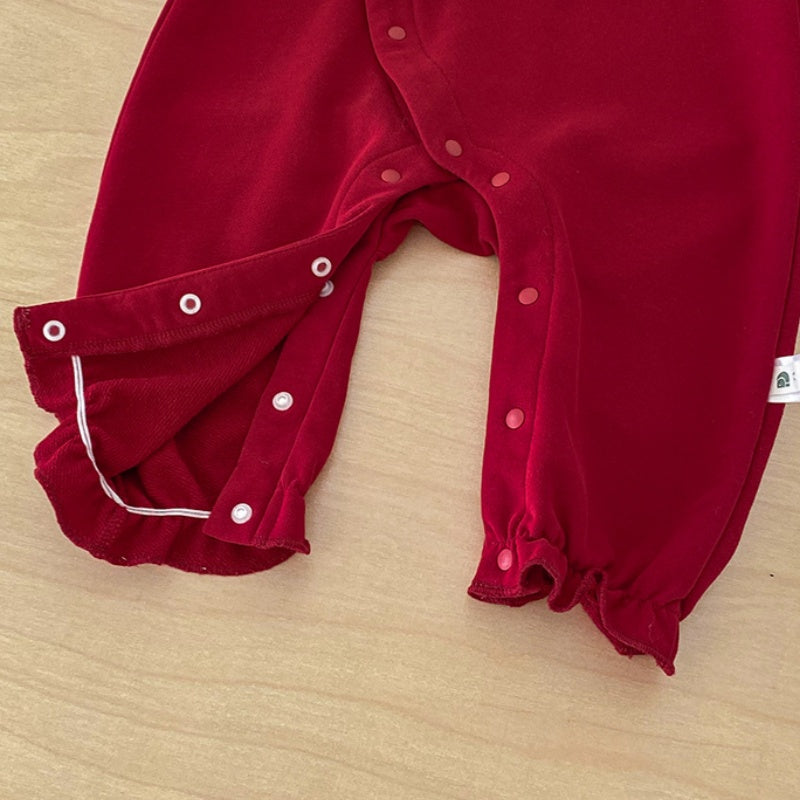 【BABY】ハートチュール襟カバーオールSK103407