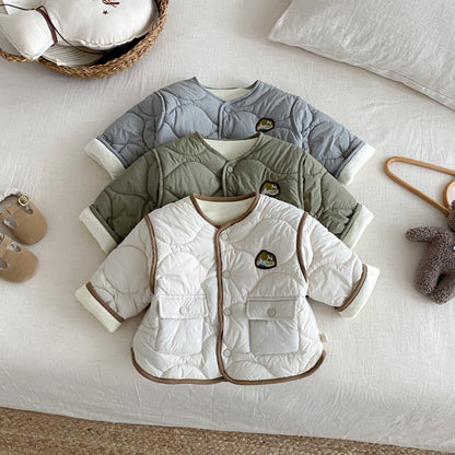 【BABY&KID】冬新作ワッペン付きあったかジャケットSK102529