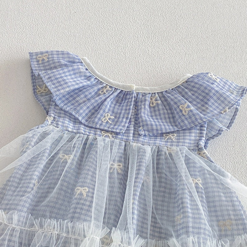 【BABY】夏新作蝶結び刺繍ロンパースSK105704