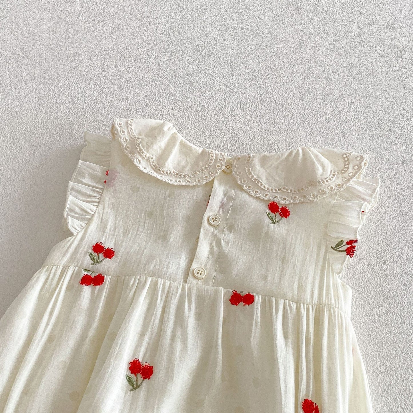 【BABY&KID】夏新作 さくらんぼ刺繍ロンパース、ワンピースSK105117